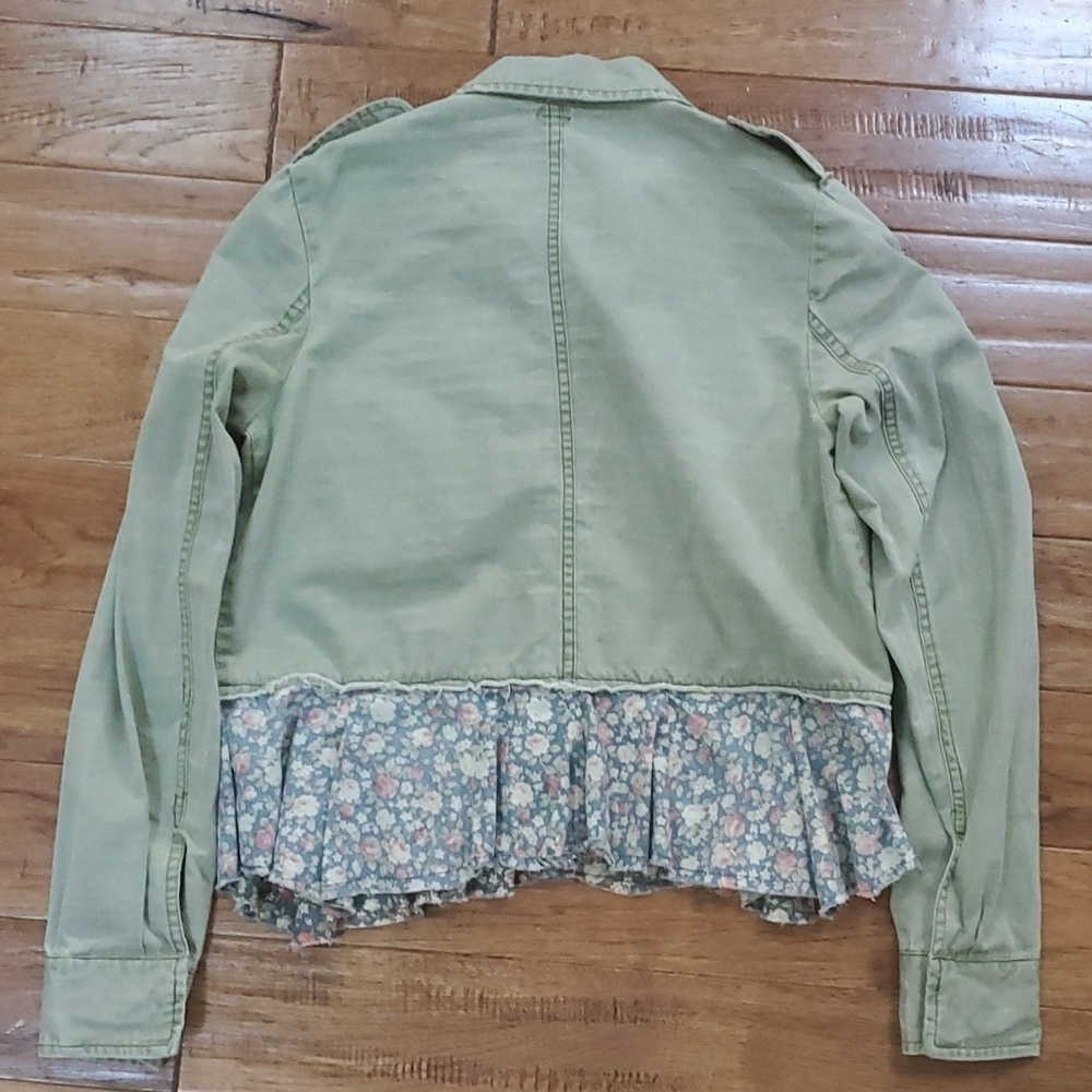 Free People Embellished Sergeant Ruffle Utility jacket - Picture 6 of 11